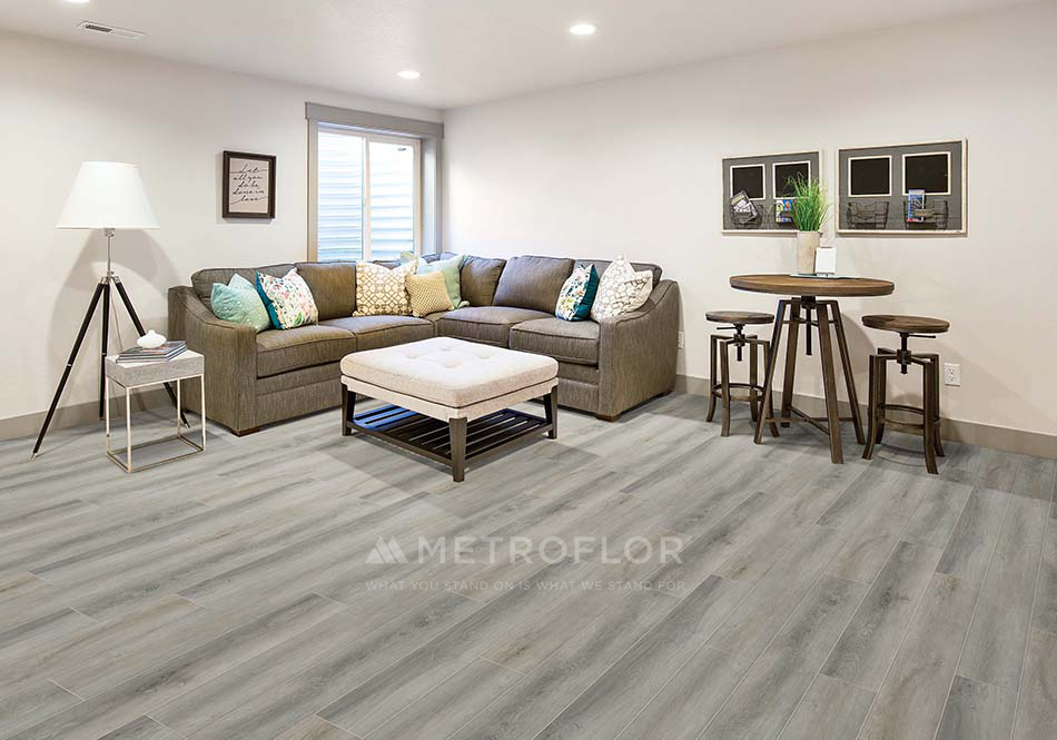 Grey Waterproof Rigid Core Flooring - Metroflor - Twenty & Oak